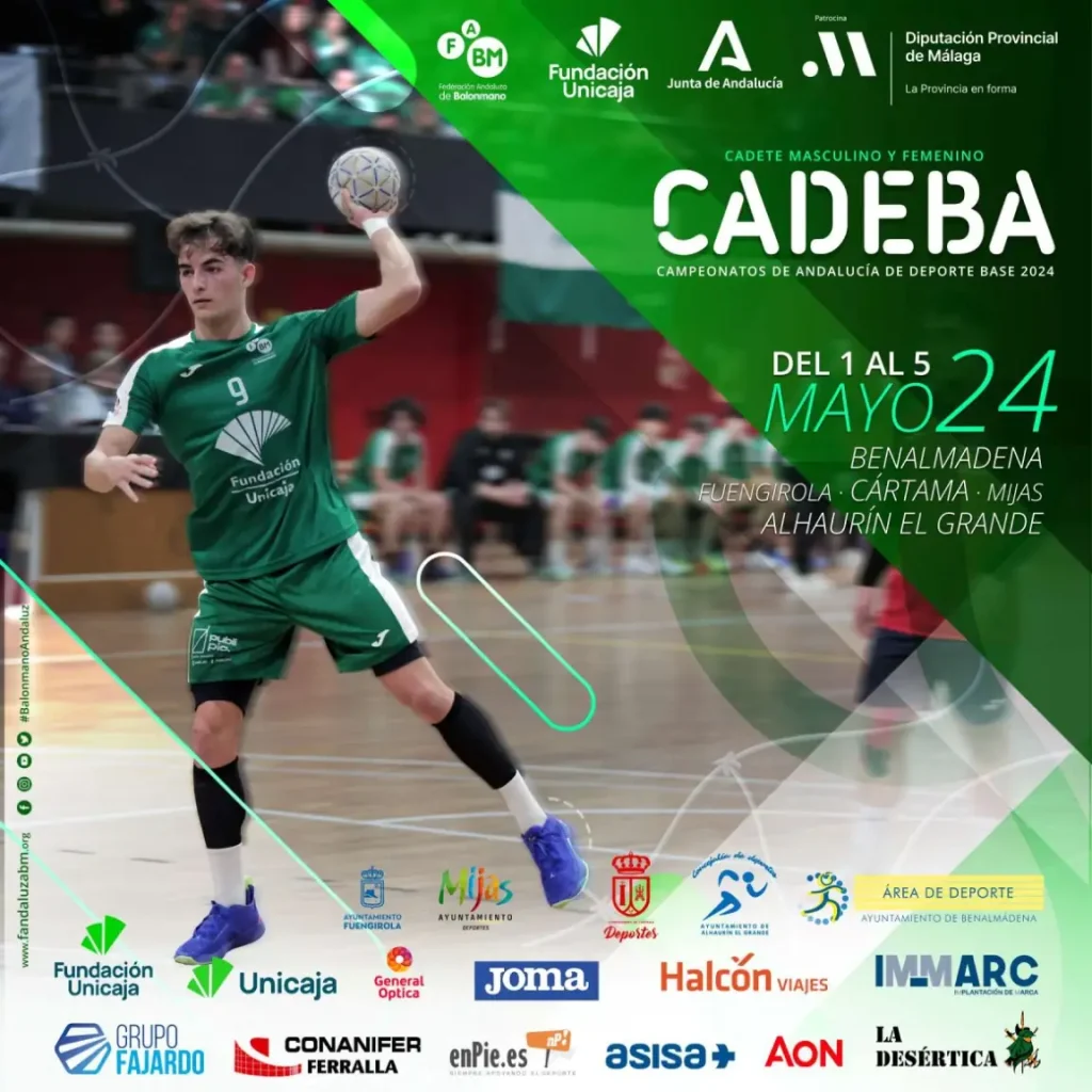 Cártama acogerá del 1 al 5 de mayo el Campeonato de Andalucía de Deporte Base de Balonmano de la categoría cadete