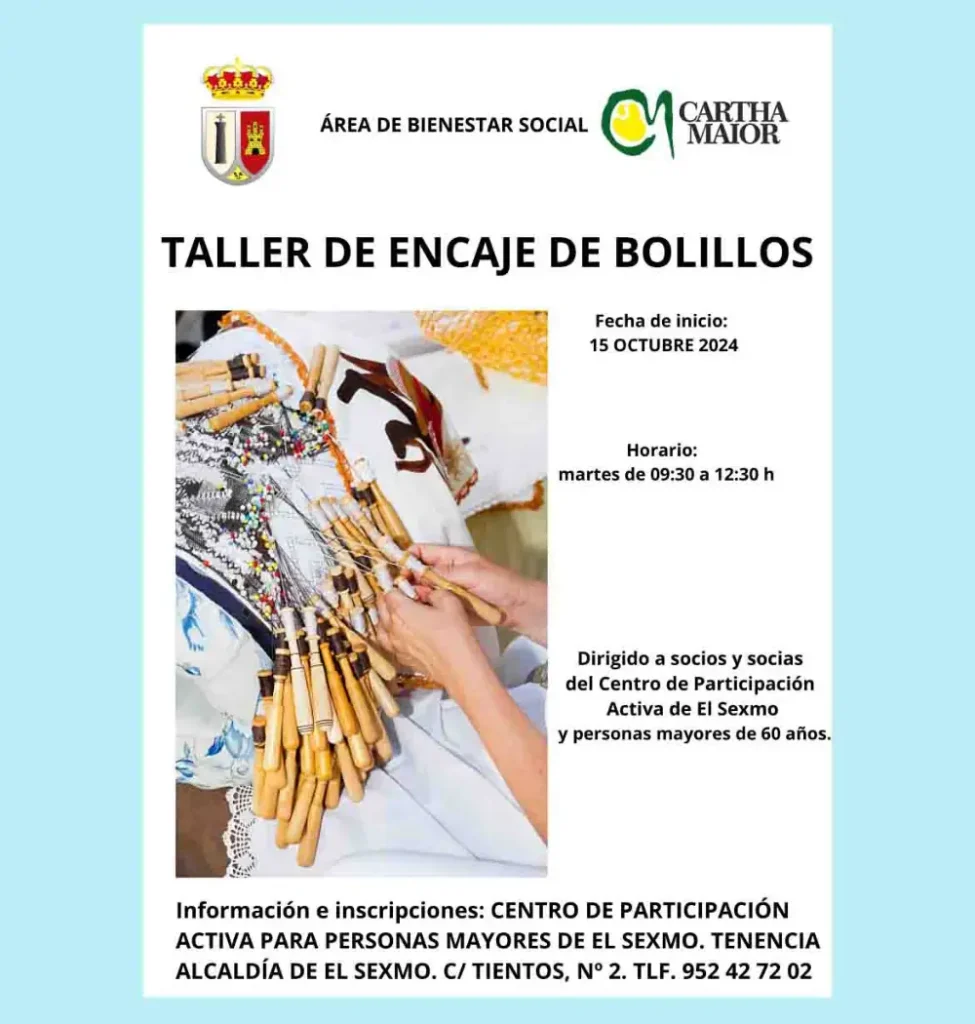 El CPA de El Sexmo organiza una nueva edición del taller de encaje de bolillos